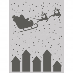 Simple Stories 6x8 Stencil - Hearth and Holiday Santas Sleigh