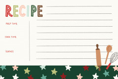 Recipe Cards - Baking Spirits Bright