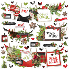 Simple Vintage 12x12 Banner Sticker - Christmas Lodge