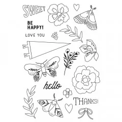 Simple Stories Clear Stamps - Wildflower