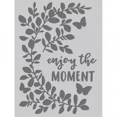 Simple Stories 6x8 Stencil - Simple Vintage Life in Bloom Enjoy the Moment