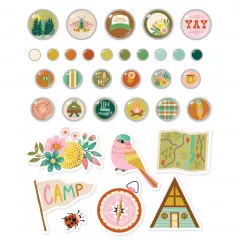 Simple Stories Decorative Brads - Trail Mix