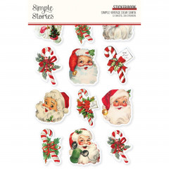 Simple Stories Sticker Book - Simple Vintage - Dear Santa