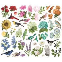 Simple Vintage Essentials - Color Palette - Floral & Bird - Bits & Pieces