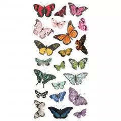 Simple Stories Foam Sticker - Simple Vintage Essentials - Color Palette - Stickers Butterfly & Floral
