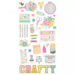 Simple Stories 6x12 Chipboard Sticker - Crafty Things