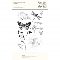 Simple Stories Clear Stamps - Simple Vintage - Meadow Flowers