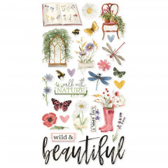 Simple Stories 6x12 Chipboard Sticker - Simple Vintage - Meadow Flowers