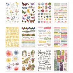 Simple Stories Sticker Book - Simple Vintage - Meadow Flowers