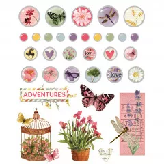 Simple Stories Decorative Brads - Simple Vintage - Meadow Flowers