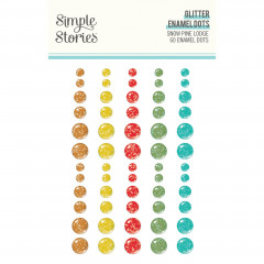 Simple Stories Glitter Enamel Dots - Snow Pine Lodge