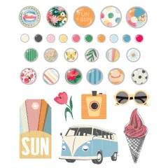 Simple Stories Decorative Brads - Sunny Days
