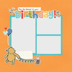 Simple Pages - Page Pieces - Say Cheese Classic Pooh Birthday