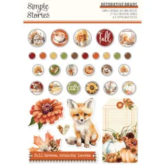 Simple Stories Decorative Brads - Simple Vintage - Autumn Breeze