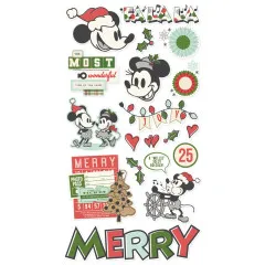 Simple Stories 6x12 Chipboard Sticker - Say Cheese Classic Mouse Christmas