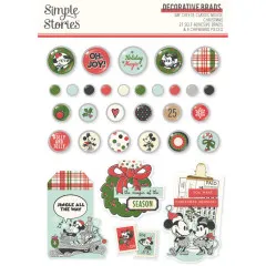 Simple Stories Decorative Brads - Say Cheese Classic Mouse Christmas