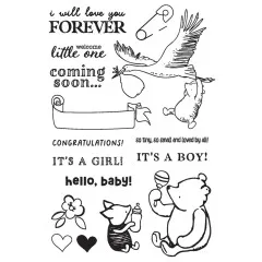 Simple Stories Clear Stamps - Say Cheese Classic Pooh Baby - Hello Baby
