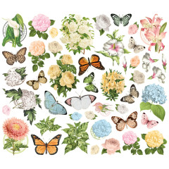 Floral Bits & Pieces Die-Cuts - Simple Vintage - Junk Drawer