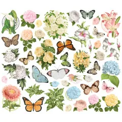 Floral Bits & Pieces Die-Cuts - Simple Vintage - Junk Drawer