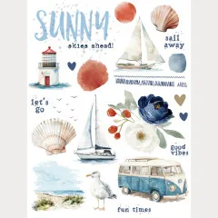 Rub-Ons - Simple Vintage - Sand & Sea