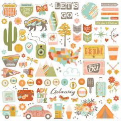 Chipboard Pieces - Open Road