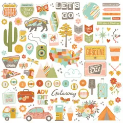 Chipboard Pieces - Open Road