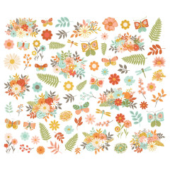 Floral Bits & Pieces Die-Cuts - Open Road