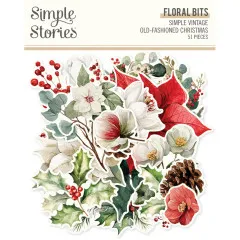 Floral Bits & Pieces Die-Cuts - Simple Vintage Old-Fashioned Christmas