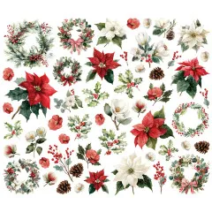 Floral Bits & Pieces Die-Cuts - Simple Vintage Old-Fashioned Christmas