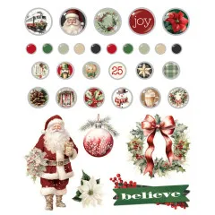 Simple Stories Decorative Brads - Simple Vintage - Old-Fashioned Christmas