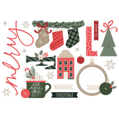 Simple Pages - Page Pieces - Mistletoe & Holly