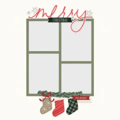 Simple Pages - Page Pieces - Mistletoe & Holly