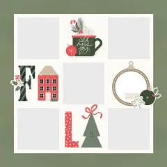 Simple Pages - Page Pieces - Mistletoe & Holly