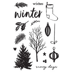 Simple Stories Clear Stamps - Simple Vintage Evergreen Memories