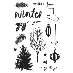 Simple Stories Clear Stamps - Simple Vintage Evergreen Memories