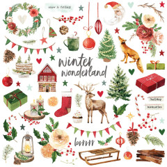 Chipboard Pieces - Simple Vintage Evergreen Memories