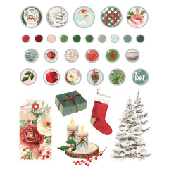 Simple Stories Decorative Brads - Simple Vintage - Evergreen Memories