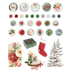 Simple Stories Decorative Brads - Simple Vintage - Evergreen Memories