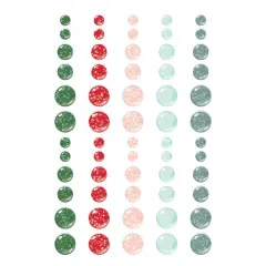 Simple Stories Glitter Enamel Dots - Evergreen Memories