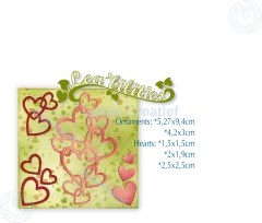 Lea bilitie Präge Schneideschablone - Herzverzierungen