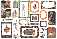 Ghostly Greetings - Chipboard Pieces, Tags & Frames