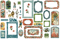 Wonder of Oz - Chipboard Pieces, Tags & Frames