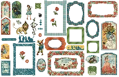 Wonder of Oz - Chipboard Pieces, Tags & Frames