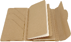 Graphic 45 - Travel Album with Inserts Waterfall Folder & Journaling Notebooks Kraft