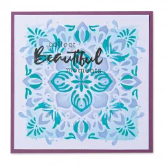 Sizzix Layered Stencils by Jessica Scott - Mosaic Flowers