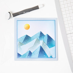 Sizzix Layered Stencils by by Josh Griffiths - Mountain Scene