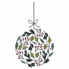 Sizzix Layered Clear Stamps - Leafy Ornament by Lisa Jones