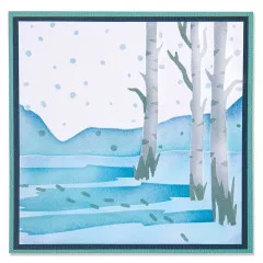 Sizzix Layered Stencils by Olivia Rose - Winter Scene