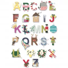 Thinlits Die Set - Christmas Alphabet by Jennifer Ogborn