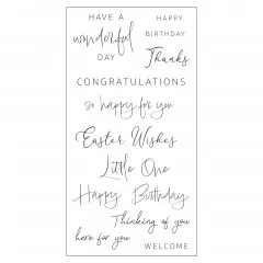 Sizzix Clear Stamps by Lisa Jones - Daily Sentiments